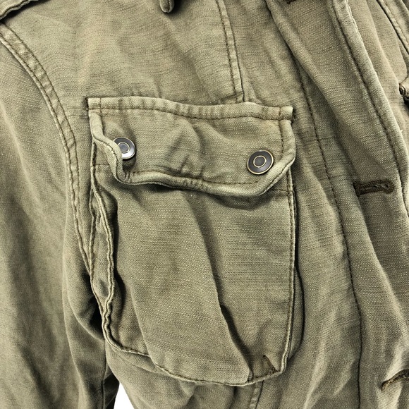 Free People Olive Green Not Your Brothers Cargo Style Jacket Coat - Picture 5 of 12